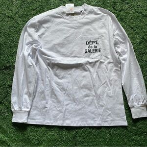 Gallery Dept White Long Sleeve Shirt with Pocket